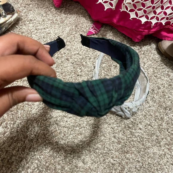 Golf Beaded Twisted Knot Headband (NWT) and Loft Plaid Twisted Headband Bundle - Picture 6 of 7